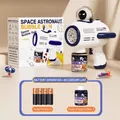 Astronaut bubble gun set with liquid and batteries included for kids aged 3+ - Astronaut Blue (With Batteries & Solution)