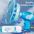 Blue angel wing bubble gun kit with 230ml solution and dipping tray for kids - Bubble in Bubble (Angel Blue/With Plate & Solution)