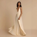 Elegant cream sleeveless V-neck maxi dress with intricate lace waist detail - 3XL / Off White