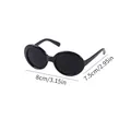 Classic black round pet sunglasses for cats and small dogs with 8cm frame width - Fashion Style Black