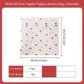 Extra large 60x60cm mesh laundry bag with cute apple and dog pattern for washing - Apple Puppy (extra Large Size 60*60cm)