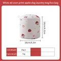 Cylindrical mesh laundry bag for bras with cute cartoon dog and apple patterns - Apple Puppy (bra Pocket 16*16cm)