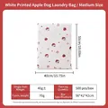 Thickened white laundry bag with cartoon dog pattern, medium size 50x40cm for garments - Apple Puppy (40*50cm)