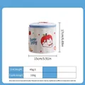 Blue cylindrical thickened mesh laundry bag for bras with cute dog and lucky print - 100g Blue Apple Dog Handbag (bracket Pocket 15*18cm)