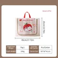 Square laundry wash bag with puppy pattern and red handle for delicate clothing - 100g Brown Apple Dog Handbag (medium Size 35*45*4cm)