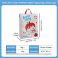 Puppy printed portable fine mesh laundry bag for delicate clothes 50x40x10cm - 100g Blue Apple Dog Tote Bag (large Size 40*50*10cm)