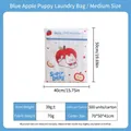 Medium 40x50cm laundry bag with blue puppy print and durable reinforced mesh fabric - Blue Apple Dog Medium (40*50cm)
