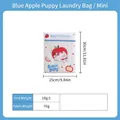 Mini laundry mesh bag with red apple and puppy pattern, size 25x30cm for underwear - Blue Apple Dog Miniature (25*30cm)