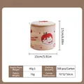 Cylindrical mesh laundry bag for bras with cute cartoon puppy pattern, 17x15cm size - Brown Apple Dog Bra Bag (15*17cm)