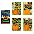 Set de 24 pegatinas de monstruos de Halloween para juegos creativos y decoración DIY - Juego de 25 Hojas (Incluyendo 1 Portada) / Juego de Pegatinas de Expresión de Calabaza SY