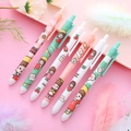 Set of 6 retractable gel pens featuring pastel macaron colors and cute cartoon patterns - 0.5mm-Single Price / Holiday Girl Style