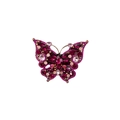 Eleganter Schmetterling-Anstecknadel mit lila und rosa Kristallen in Silberfassung - Verlauf Lila (SXZ303)