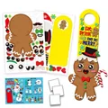 DIY Gingerbread Man Christmas Door Hanger Kit with Stickers and English Manual for Kids - Hr041-042 Ginger Cake