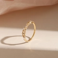 US 5 Intertwined Wave Pave Style (JZ-474) Gold