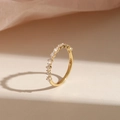 US 5 Half Eternity Pave Style (JZ-464) Gold