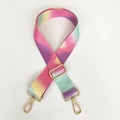 Correa ajustable degradado arcoíris con mosquetones dorados para bolsos de mujer - Color Rítmico en Degradado (Gancho Dorado)
