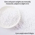 White mini resin beads 4mm diameter for DIY dessert craft and dollhouse tea decoration - 0.4cm / White