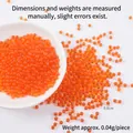 Artificial orange jelly bead for DIY dessert decor, 4mm diameter miniature play food toy - 0.4cm / Orange