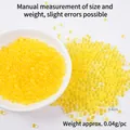 Yellow translucent simulated dessert taro balls DIY decoration beads 0.4cm diameter - 0.4cm / Jelly Yellow