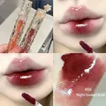 Lip glaze #06 Midnight Rose με υφή καθρέφτη και δείγματα εφαρμογής στα χείλη - 06# Midnight Rose (Βαθύ Ροζ)
