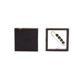 Black 3D floating display box for jewelry with pin brooch featuring black pearls - Black Sleeve Box (including Inner Box); 11*11*2cm