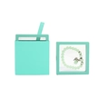 Mint green PE film suspension display box with matching gift bag for jewelry storage - Light Green Ribbon Drawer Box (including Inner Box); 7*7*2cm