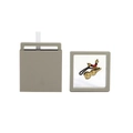 Golden gourd pendant in a gray PE film suspension box with black woven lanyard - Gray Ribbon Drawer Box (including Inner Box); 7*7*2cm