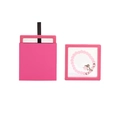Pink jewelry floating display box set with PE membrane and matching pull-out sleeve - Rose Red Ribbon Drawer Box (including Inner Box); 7*7*2cm