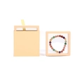 Colorful natural stone bracelet in an apricot PE film floating display storage box - Apricot Ribbon Drawer Box (including Inner Box); 7*7*2cm