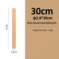 Solid wood 30cm round head rolling pin with a 2.8cm diameter for kitchen baking tasks - 30cm Round Head Rolling Stick