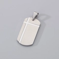 Minimalist silver stainless steel cross dog tag pendant necklace for men's fashion wear - Cross Pattern Dog Tag Pendant Only (Model B) / Pendant Only / Steel