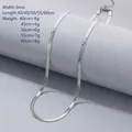 3mm breite silberne Edelstahl-Schlangenkette mit verstellbarem Schwanz für Männer und Frauen - 3mm / 40CM+5CM Verlängerungskette / Stahlfarben