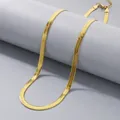 5 mm vergoldete Edelstahl Schlangenkette im Fischgrätenmuster, Länge 40-60 cm - 5mm / 40CM+5CM Verlängerungskette / Gold