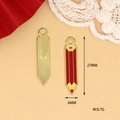 Macro detail of red enamel pencil alloy charm with 27x6mm dimensions and 0.7g weight - Red Pencil (C-339) / Red