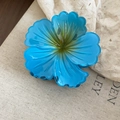 Elegant blue translucent flower hair clip with realistic petal texture and sweet style - Blue Gradient Flower Hair Claw (52#) / Blue