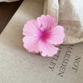 Elegant pink gradient flower resin hair claw clip displayed on a vintage book prop - Pink Gradient Flower Hair Claw (53#) / Pink