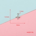 Detail of stainless steel cross star pendant with size and weight markings. - Cross Star Style (8#)