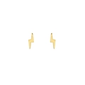 Elegante minimalistische Ohrstecker aus S925 Sterlingsilber in Blitzform mit Goldbeschichtung - Stil B / 925er Silber / Gold
