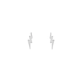 Minimalistische S925 Sterling Silber Blitz Ohrstecker in Silber-Finish - Stil C / 925er Silber / Gold