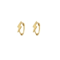 Minimalistische vergoldete S925 Sterling Silber Blitz Ohrringe SKU Produktbild - Stil D / 925er Silber / Gold