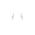 Elegante S925 Sterlingsilber Blitz Ohrstecker minimalistischer Schmuck für Frauen - Stil B / 925er Silber / Weißgold