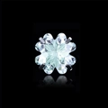Elegant 8mm mint green lucky cut clover crystal stud earring on a black background - Cartilage Stud Earrings / 1 Piece / Mint Green