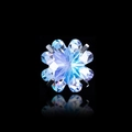 Exquisite 8mm colorful clover-shaped ear bone stud piercing with dopamine color gradient - Cartilage Stud Earrings / 1 Piece / Purple