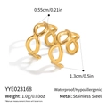 Ear cuff dorato con simbolo infinito in acciaio inossidabile, impermeabile e anallergico - Design Simbolo Infinito (YYE023168)