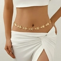Bohemian gold star waist chain jewelry for women beach vacation style - KC Gold (8537)