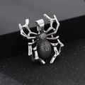 Vintage silver-colored titanium steel spider pendant with gothic hip-hop style design - Spider Style (KP117040-LU) / Pendant Only (No Chain)
