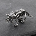Retro titanium steel triceratops skeleton dinosaur pendant necklace for men hip-hop style - Dinosaur Skeleton Style (KP117056-LU) / Pendant Only (No Chain)