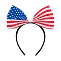 American Flag headband with large Stars and Stripes bow for Independence Day party decoration - Classic USA Flag Pattern (J-0584-1)