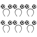 6-pack of soccer ball headbands with sequins for sports fan events and stadium cheering - Set of 6