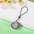 Macro detail of USA 250th anniversary metal keychain with flag and eagle emblem - Eagle Emblem & 13 Stars Style(XSWX9208-10)